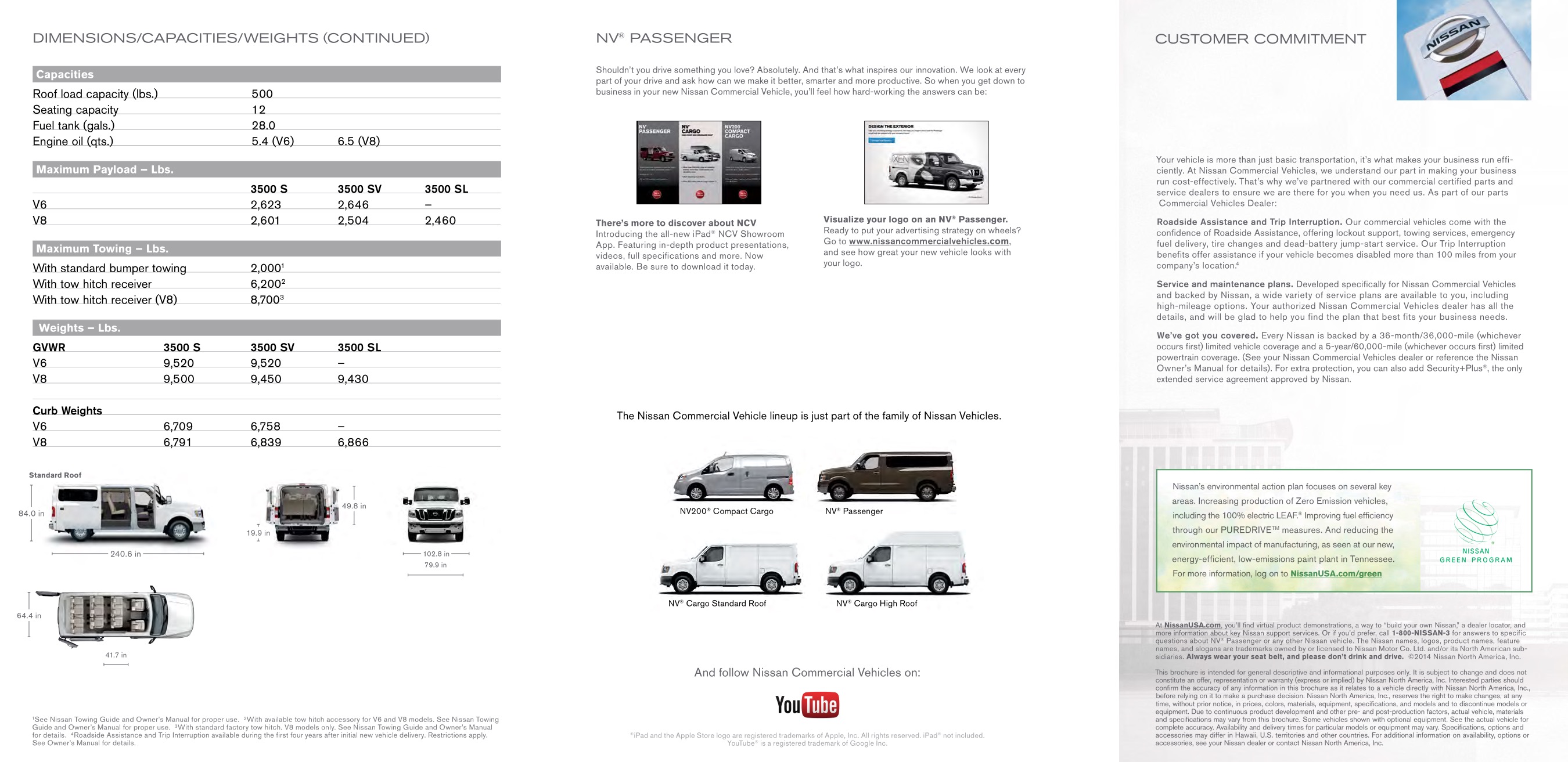 2014 Nissan NV Passenger Brochure Page 10